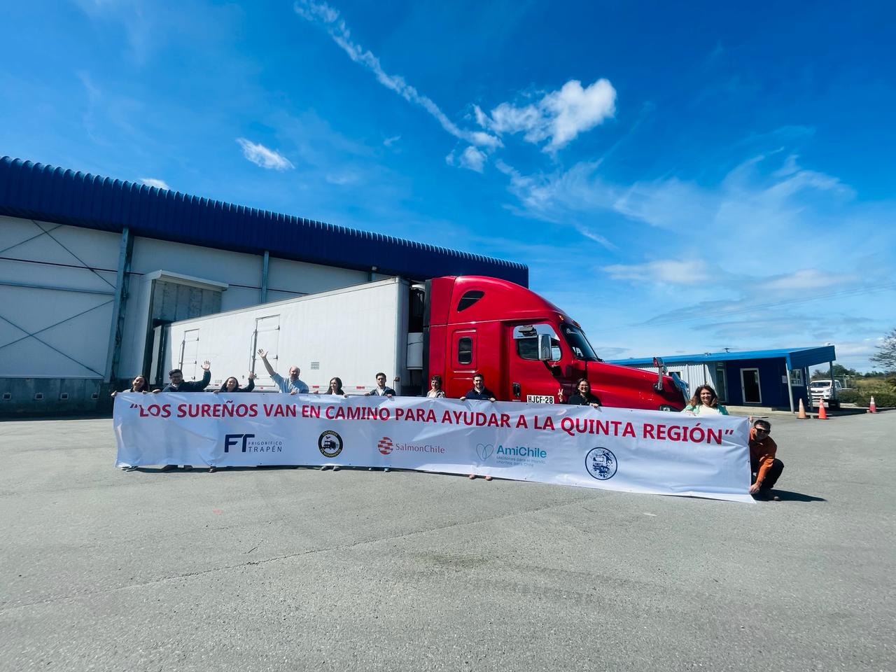 SalmonChile y AmiChile articulan con sus empresas socias donación de 9 toneladas de alimentos para afectados por incendios en Valparaíso
