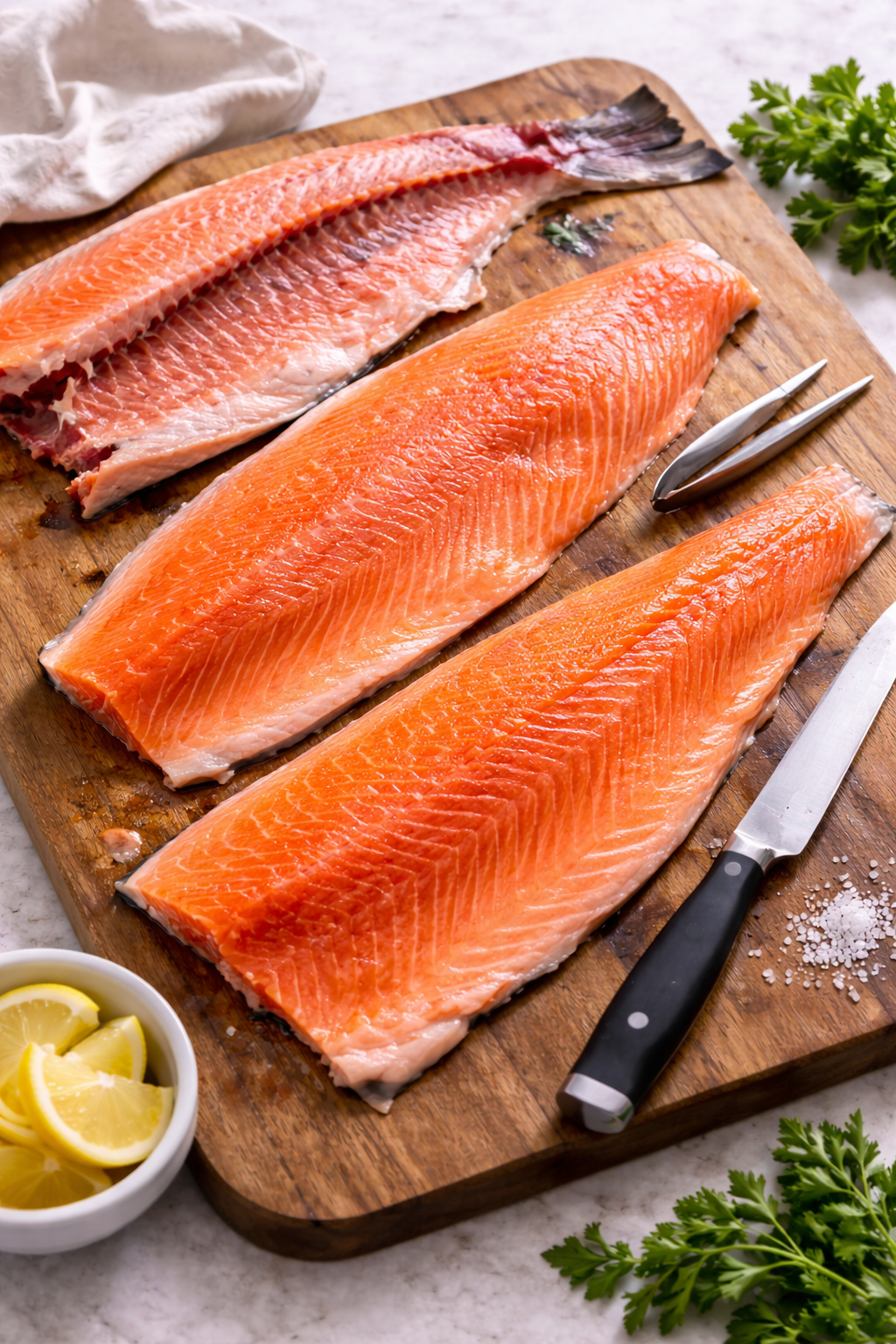 Cómo filetear un salmón chileno paso a paso